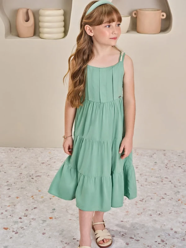 Encanto em Verde Mint: Vestido Infanti para Pequenas Princesas