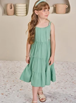 Encanto em Verde Mint: Vestido Infanti para Pequenas Princesas