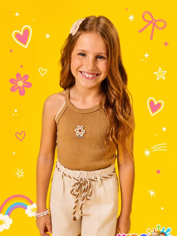 Conjunto regata em soft line e shorts em linho santorine com elastano 94802