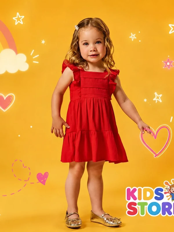 Vestido infantil, tecido viscose infanti 96604