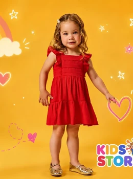 Vestido infantil, tecido viscose infanti 96604
