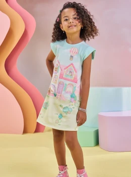 Vestido Infantil Estampado Candy Colors – Infanti