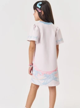 Vestido Infantil Estampado Ursinha Candy – Kukie