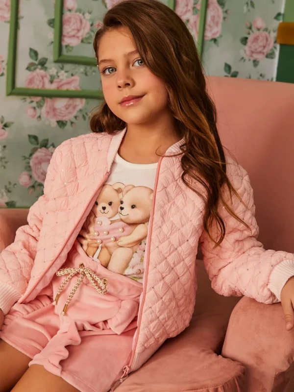 Conjunto Infantil Blusa Estampada e Short – Infanti