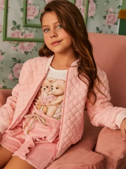 Conjunto Infantil Blusa Estampada e Short – Infanti
