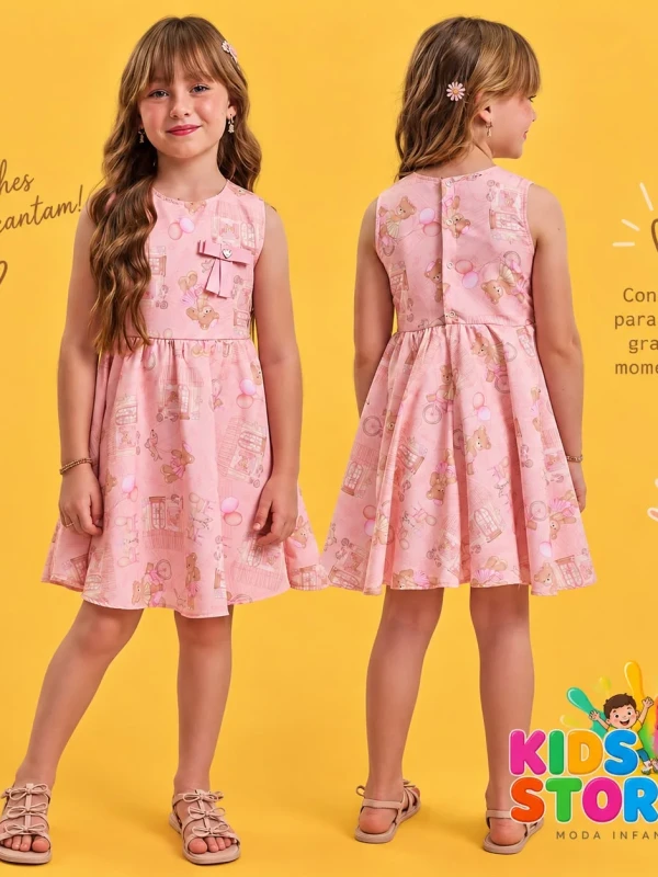 Vestido em lignt peach kukie 96552