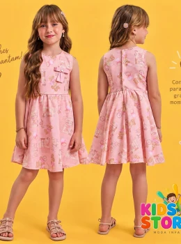 Vestido em lignt peach kukie 96552