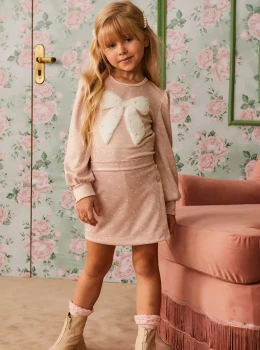 Conjunto Infantil Blusa Manga Longa e Saia – Infanti