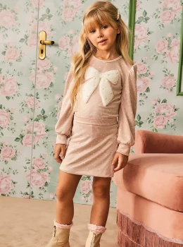 Conjunto Infantil Blusa Manga Longa e Saia – Infanti