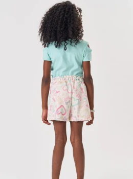 Conjunto Infantil Love Blusa e Short – Kukie
