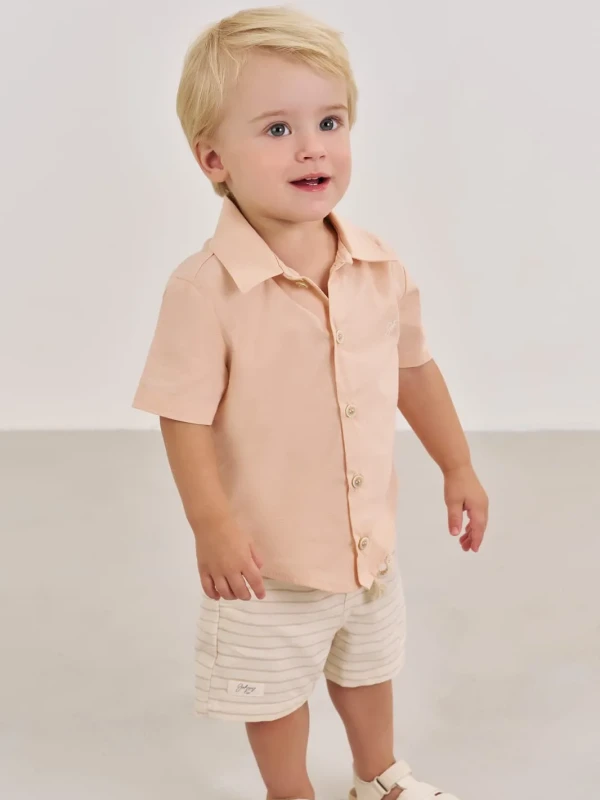 Conjunto Infantil Camisa e Bermuda Listrada – Johnny Fox