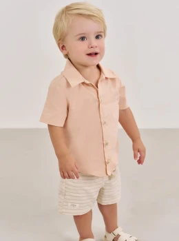 Conjunto Infantil Camisa e Bermuda Listrada – Johnny Fox