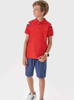 Conjunto Infantil Camisa Polo e Bermuda – Johnny Fox