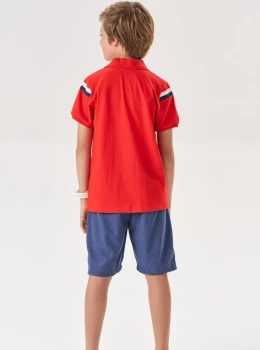 Conjunto Infantil Camisa Polo e Bermuda – Johnny Fox