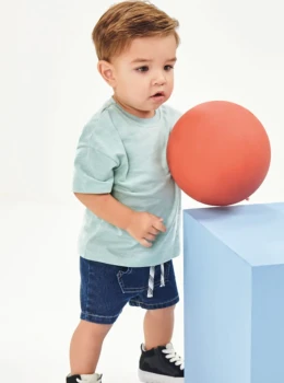 Conjunto Infantil Camiseta e Bermuda Jeans – Johnny Fox