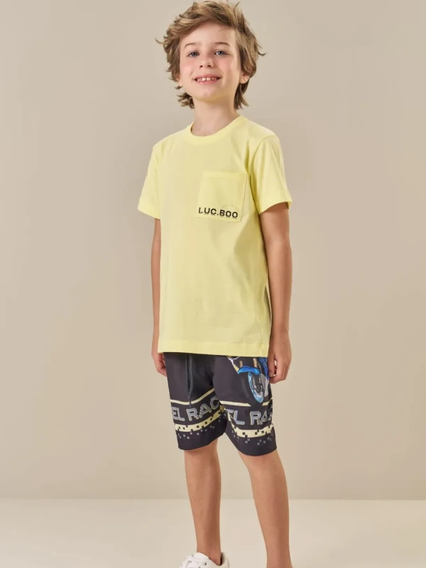 Conjunto Infantil Camiseta e Bermuda Estampada – Luc.Boo