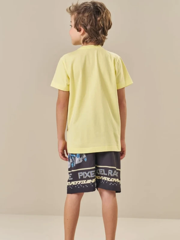 Conjunto Infantil Camiseta e Bermuda Estampada – Luc.Boo