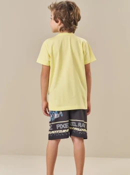 Conjunto Infantil Camiseta e Bermuda Estampada – Luc.Boo