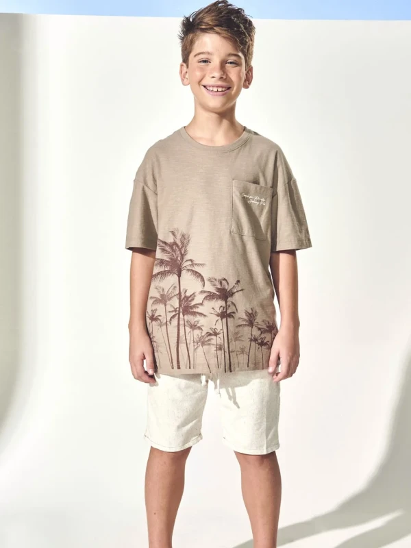 Conjunto Infantil Camiseta Estampada e Bermuda – Johnny Fox