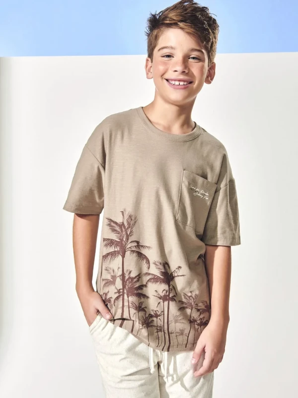 Conjunto Infantil Camiseta Estampada e Bermuda – Johnny Fox
