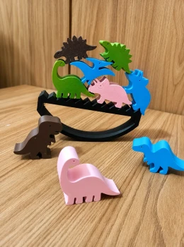 Dino Equilíbrio Brinquedo Infantil Educativo Colorido