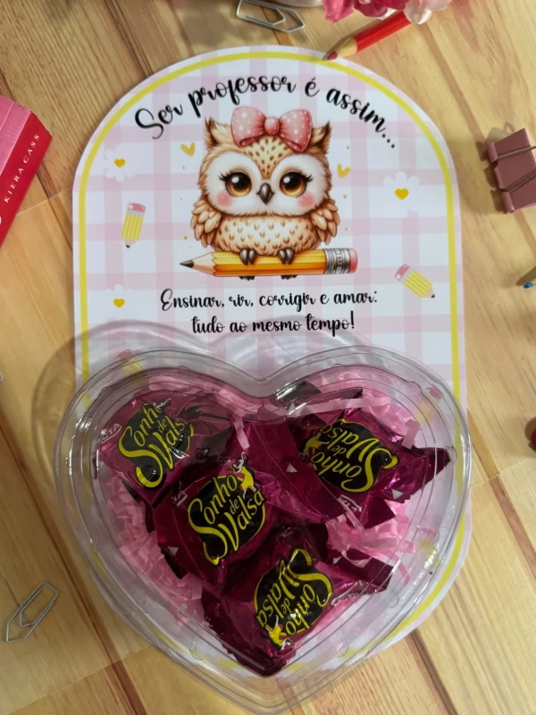 Caixa coração com Bombons