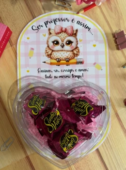Caixa coração com Bombons