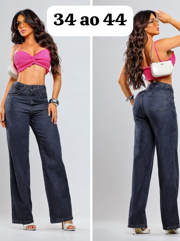 Calça Wide Leg. Feminina - foto 3 de 4