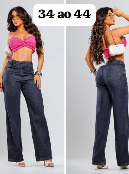 Calça Wide Leg. Feminina - foto 3 de 4