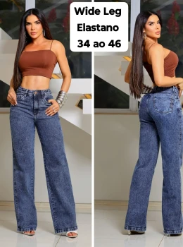 Calça Wide Leg. Feminina - foto 4 de 4