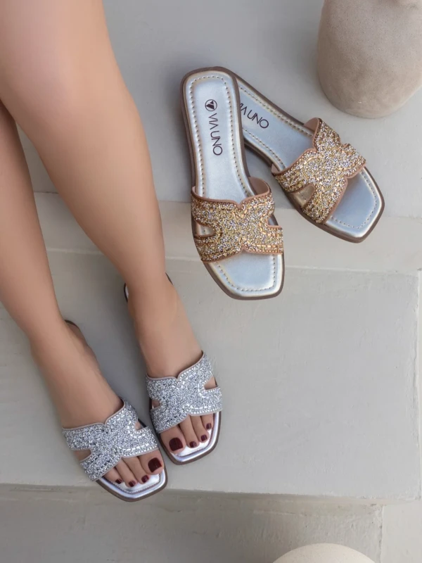 Rasteira Strass H