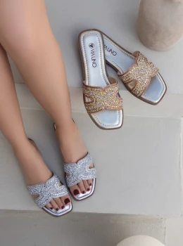 Rasteira Strass H