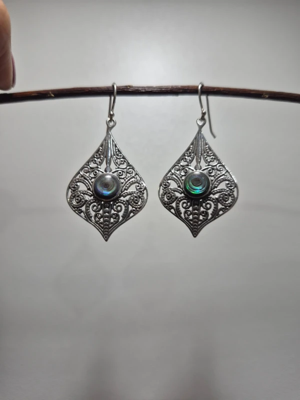 Brinco Boho com Abalone