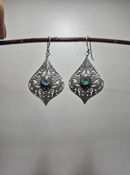 Brinco Boho com Abalone