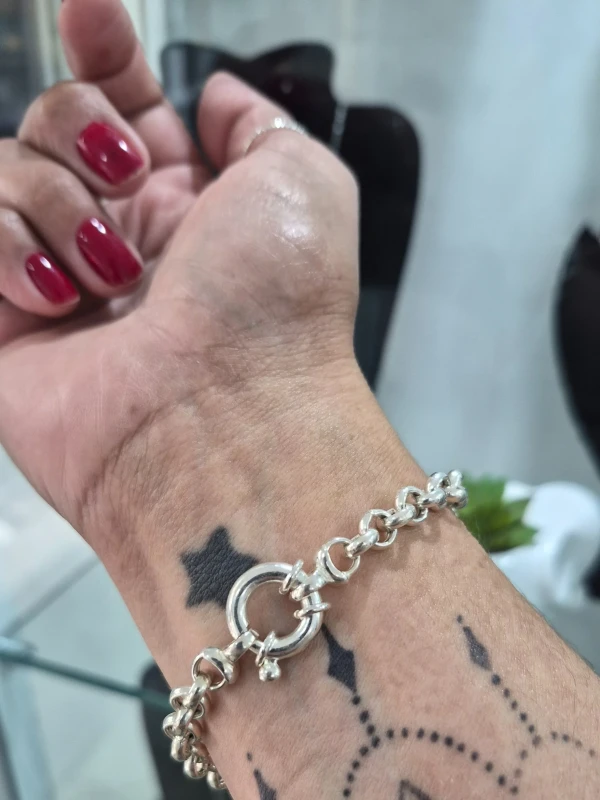 Pulseira Elo Português 6,7mm com fecho bóia