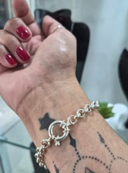 Pulseira Elo Português 6,7mm com fecho bóia