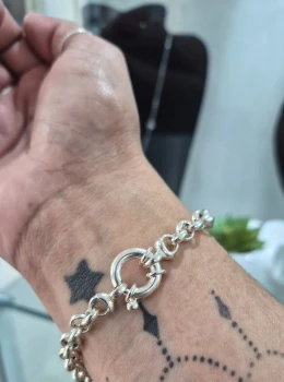 Pulseira Elo Português 6,7mm com fecho bóia