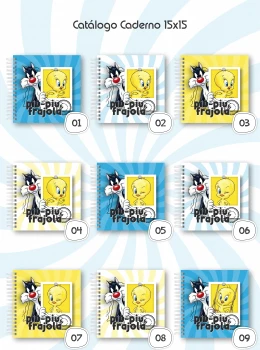 CADERNO PAUTADO FRAJOLA & PIU PIU