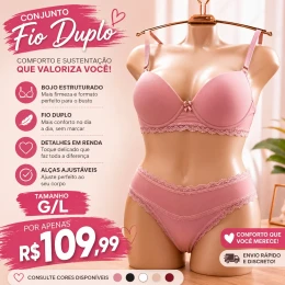 CONJUNTO FIO DUPLO RAYKA 