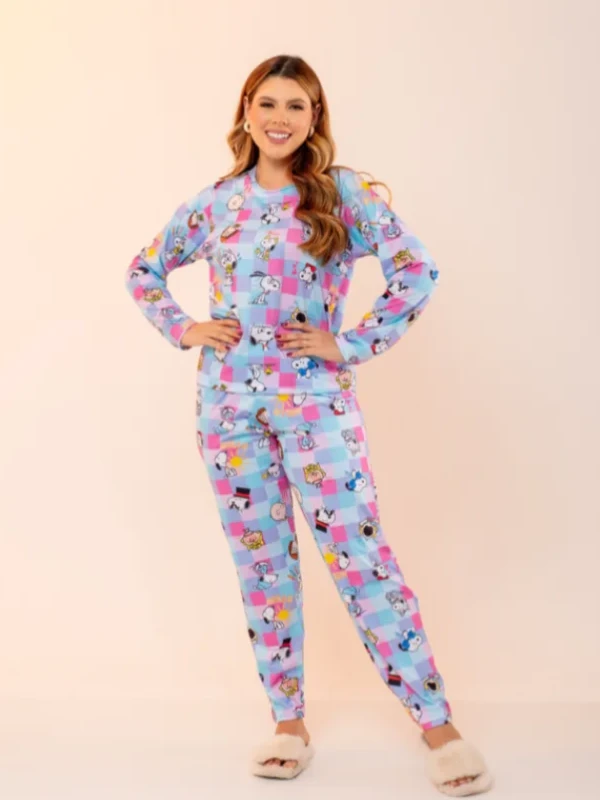 Pijama de inverno Snoopy tamanho M