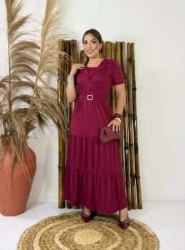 Vestido Longo “Graça” Canelado