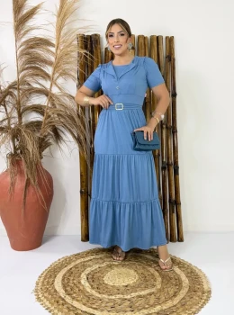 Vestido Longo “Graça” Canelado