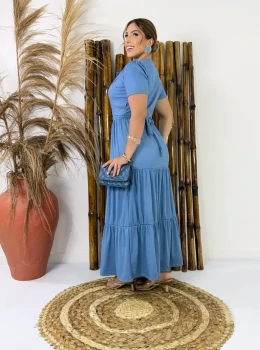 Vestido Longo “Graça” Canelado