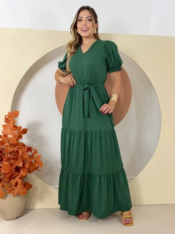 Vestido Longo “Malha Canelada”
