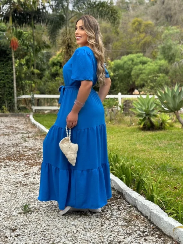 Vestido Longo “Decote Quadrado”