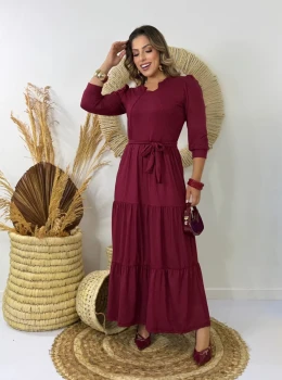 Vestido Longo Rafaela “Canelada”