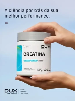 CREATINA MONOHIDRATADA 100% PURA 300G DUX NUTRITION SEM SABOR