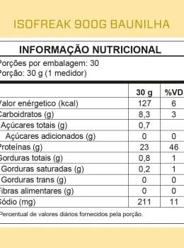 ISOFREAK PROTEIN ISOLADA BAUNILHA 900G 3VS