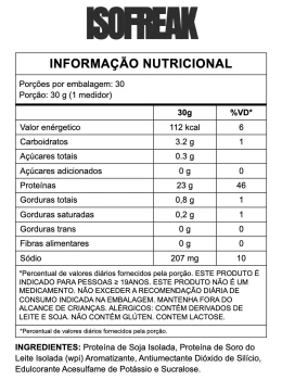 ISOFREAK PROTEIN ISOLADA COOKIES E CREAM 900G 3VS