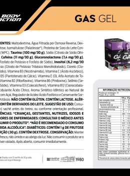 GAS GEL ENERGÉTICO BODY ACTION AÇAI C/ GUARANA CX C/ 10
